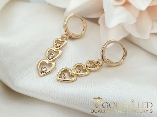 Goldfilled Ohrringe 37mm 18K Farbe	