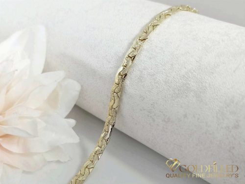 Antiallergenes vergoldetes Armband „Goldfilled“, 19 cm lang und 6 mm Breit, 14K-Farbe